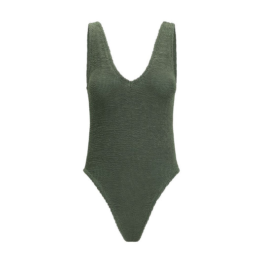 Green Polyamide One-Piece Swimsuit