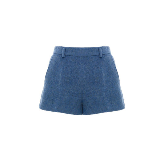 Blue Wool Shorts