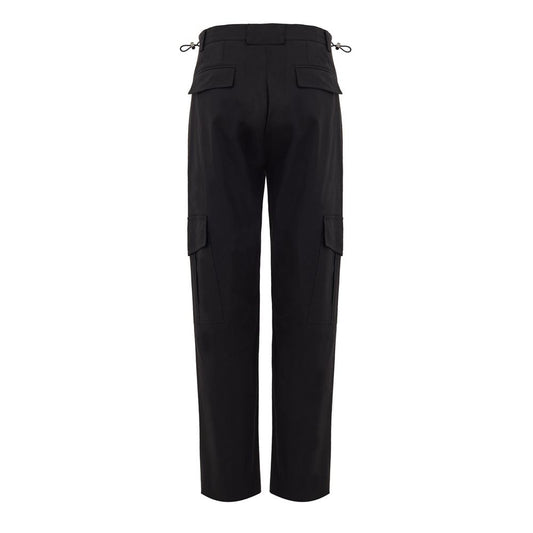 Black Cotton Cargo Pants