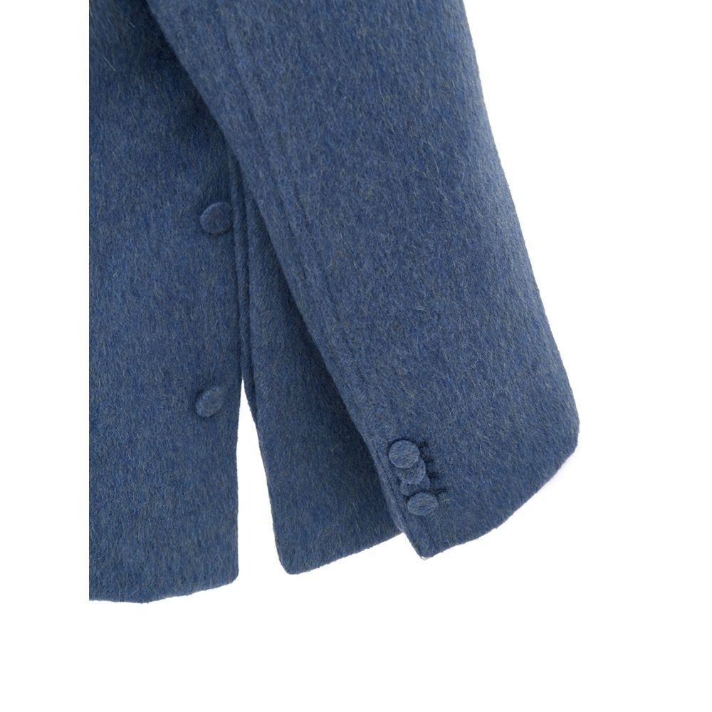 Light Blue Wool Coat