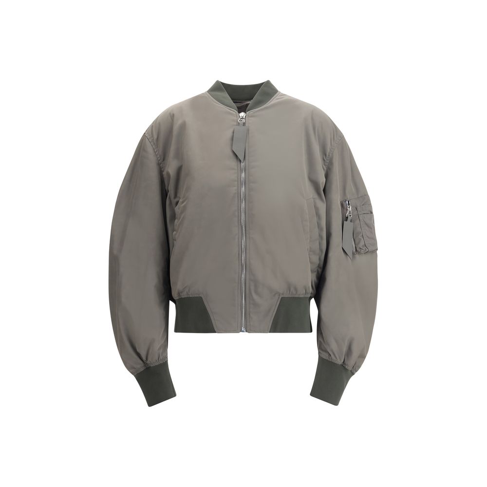 Green Polyester Bomber
