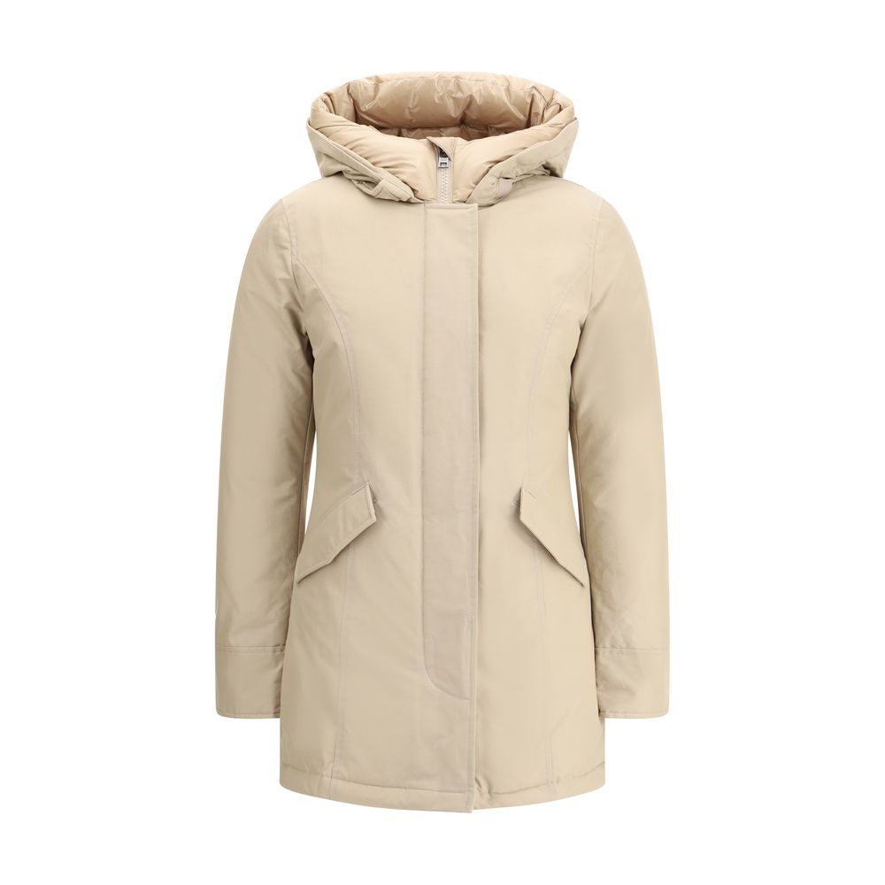 Beige Cotton Parka