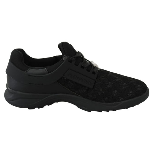 Black Polyester Sneaker