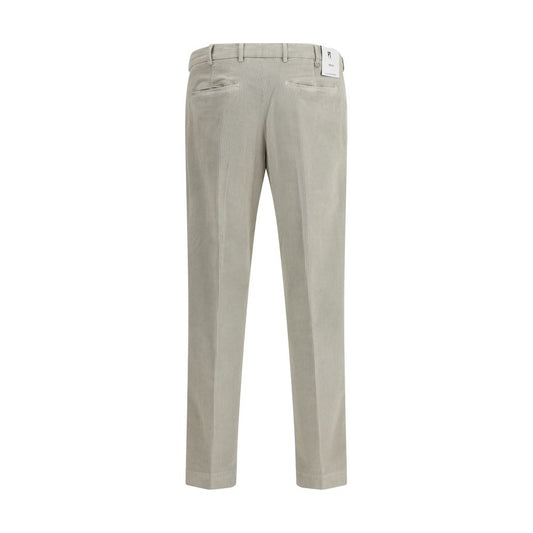 Gray Cotton Casual Pants