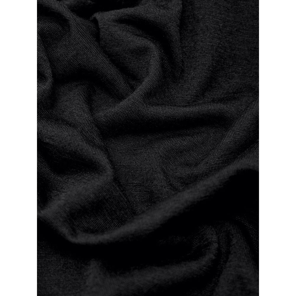 Black Polyester Long Dress