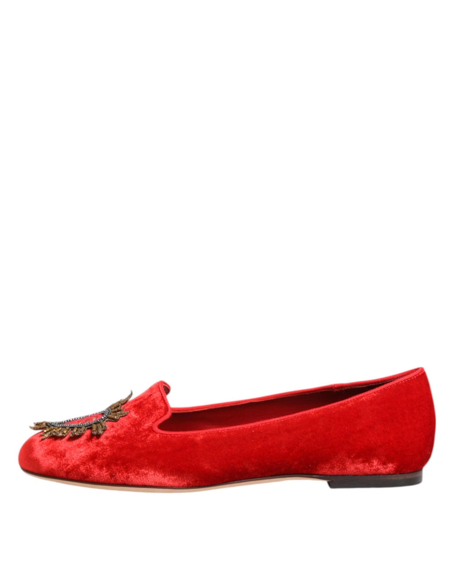 Red Velvet DG Heart Loafers Flat Shoes