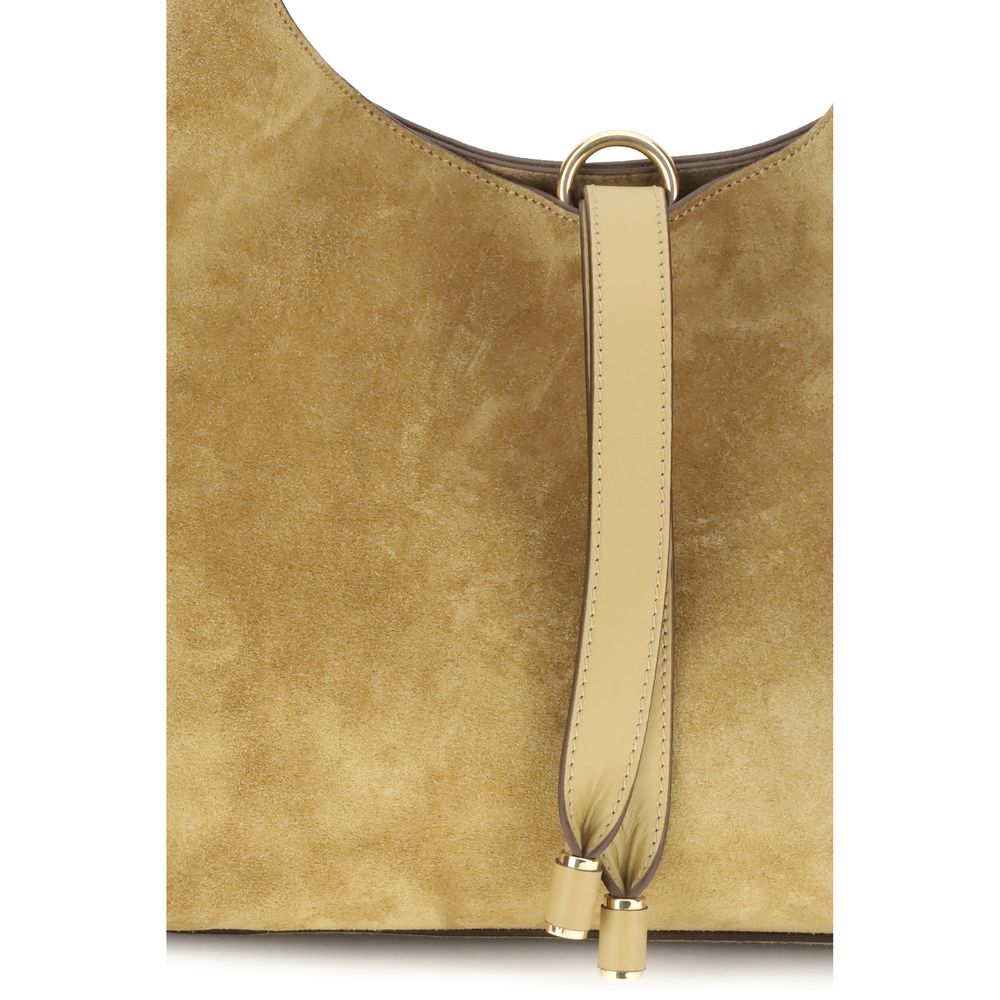Beige Calf Leather Bos Taurus Shoulder Bag