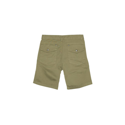 Green Cotton Bermuda Shorts
