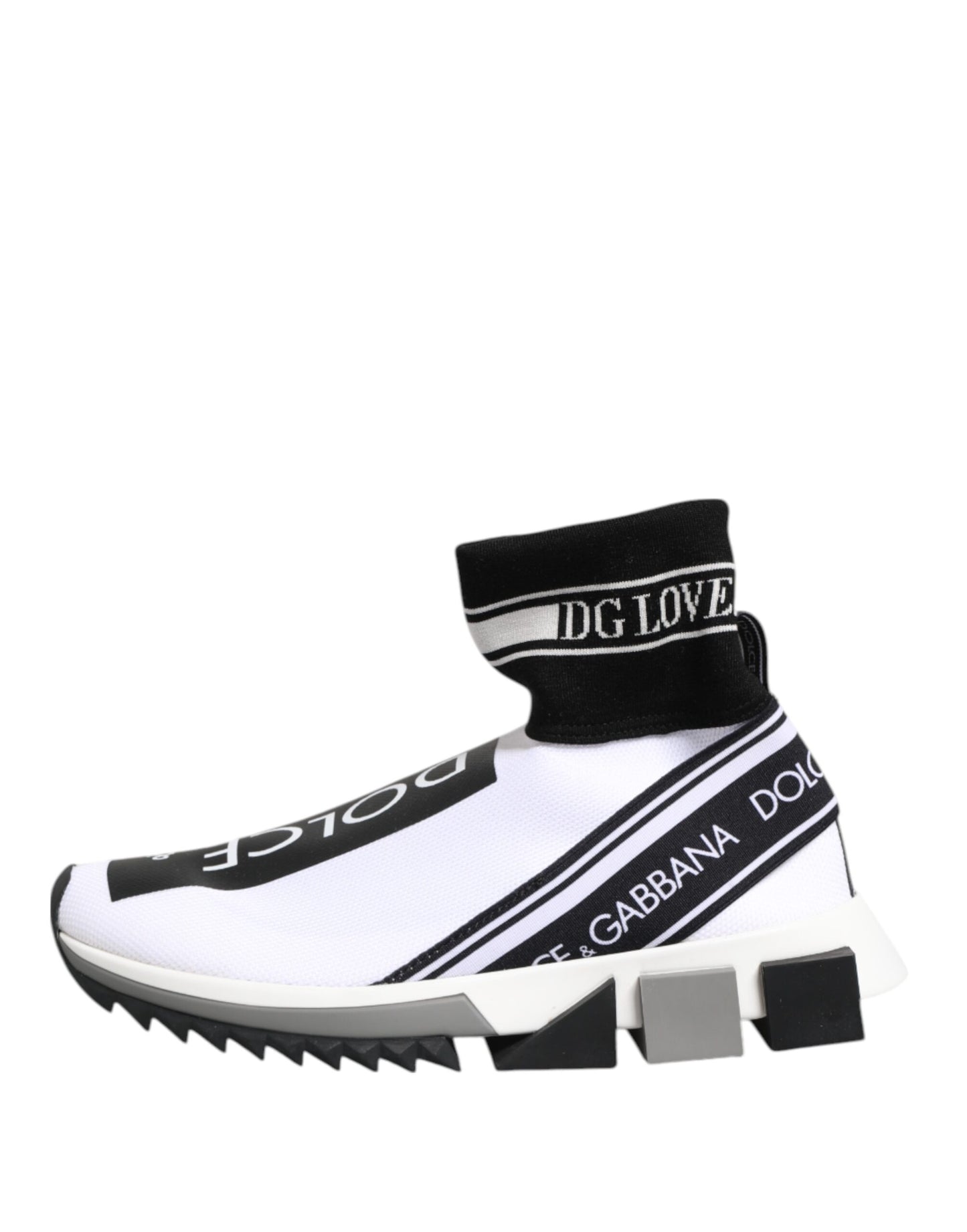 White Black Sorrento Socks Sneakers Shoes