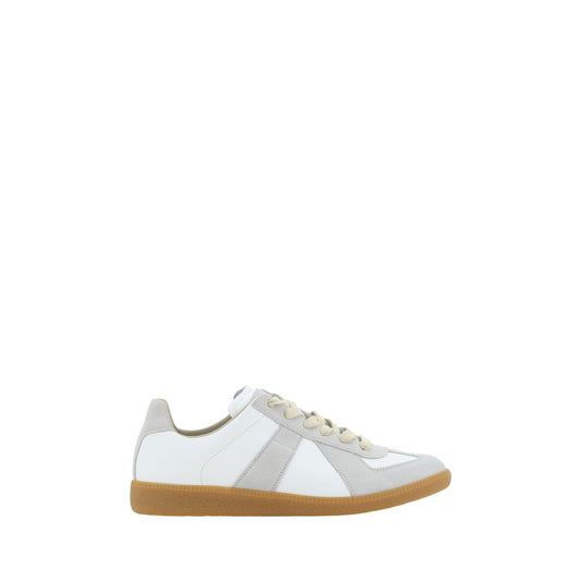 White Rubber Low Top Sneakers