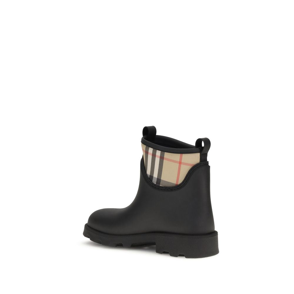 Black Rubber Ankle Boots