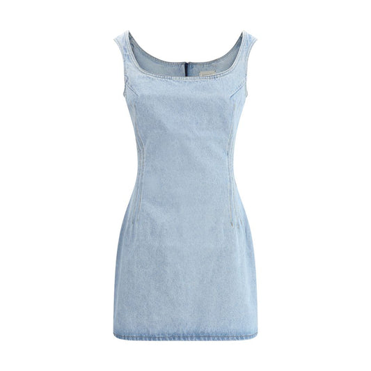 Light Blue Cotton Casual Dress