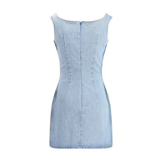 Light Blue Cotton Casual Dress