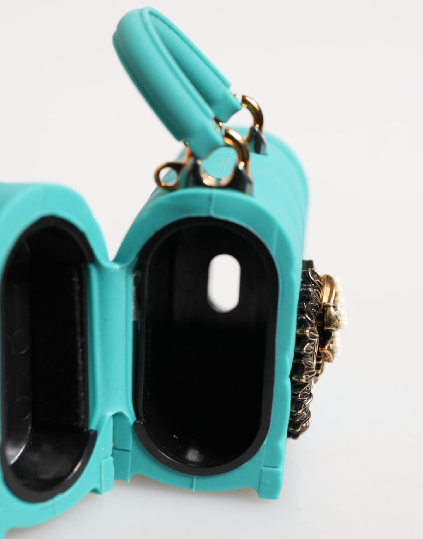 Turquoise Silicone Devotion Heart Cover Bag Airpods Case