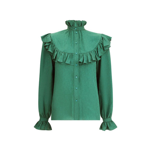 Green Silk Blouse