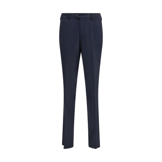 Blue Fleece Wool Chino Pants