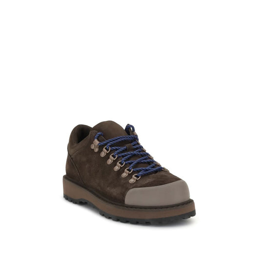 Brown Leather Lace-Up Boots