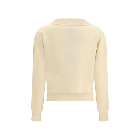 Cream Fleece Wool Sweater