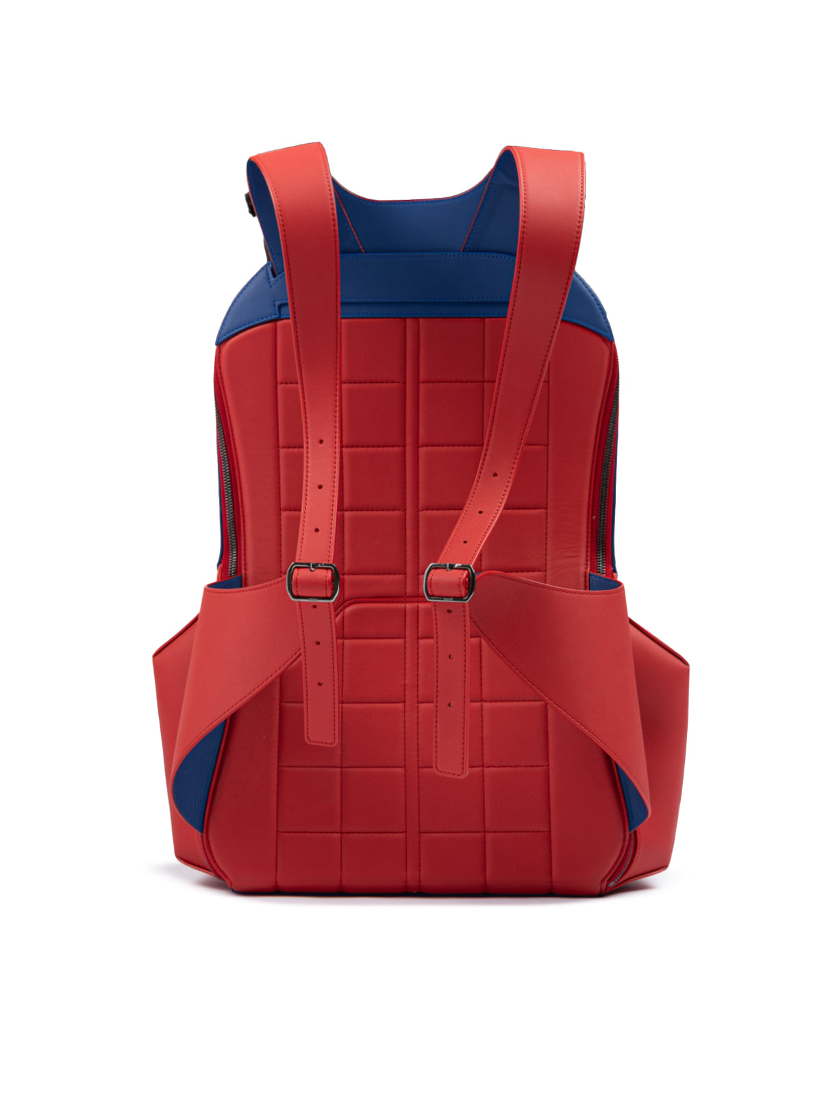 Red Leather Technical Backpack