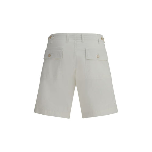 Cream Cotton Bermuda Shorts