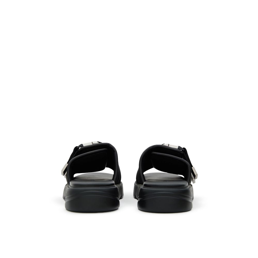 Black Cotton Slippers