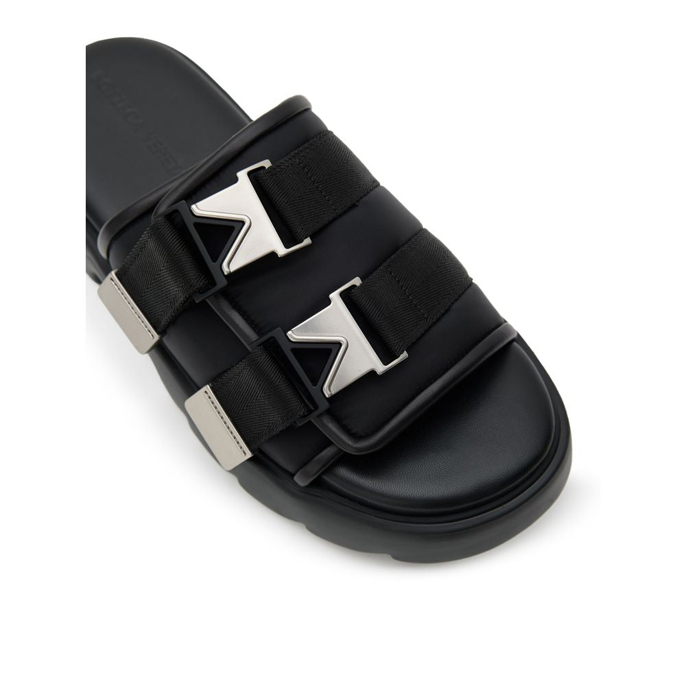 Black Cotton Slippers