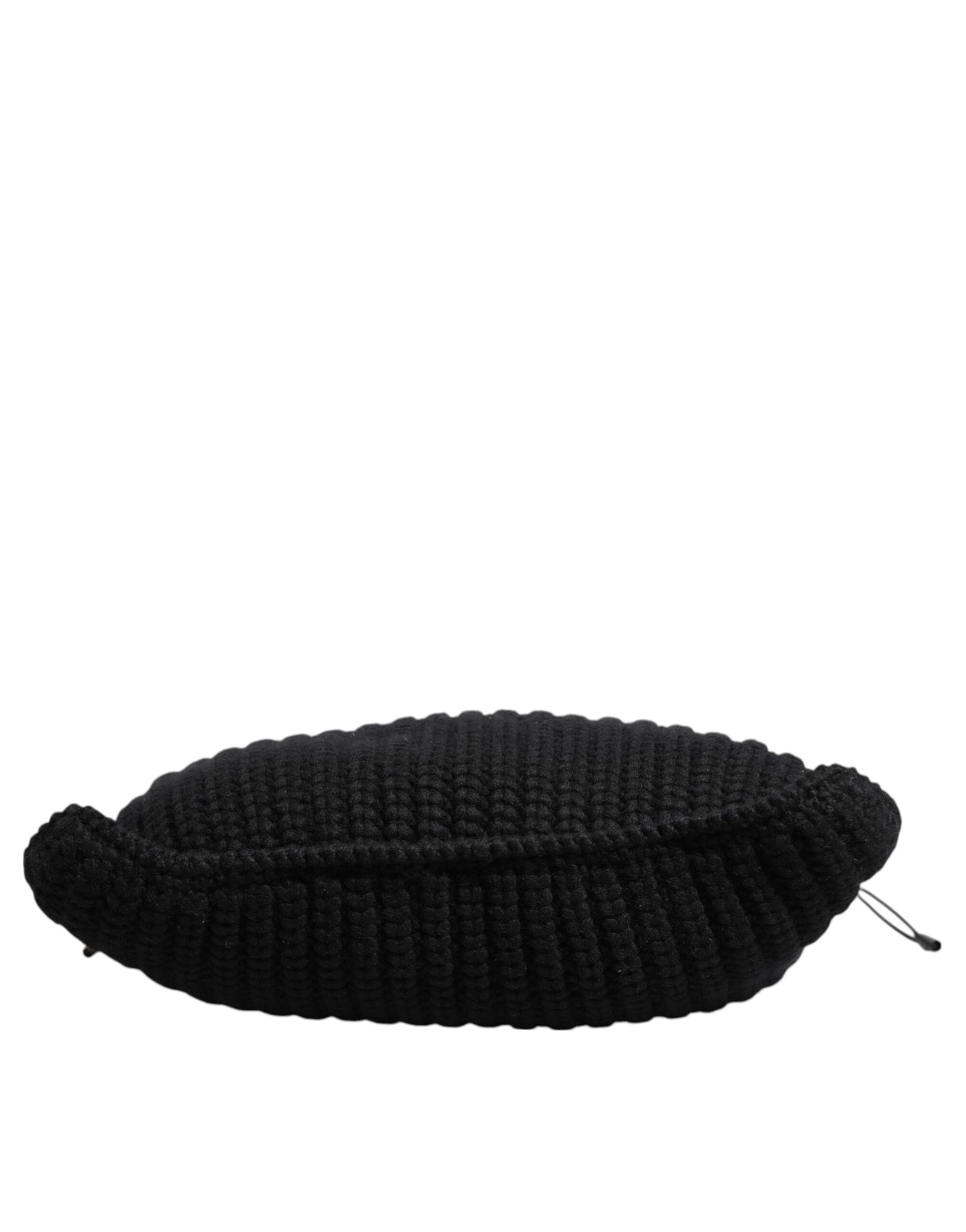 Black Cashmere Knitted Leather Shoulder Women Borse Bag