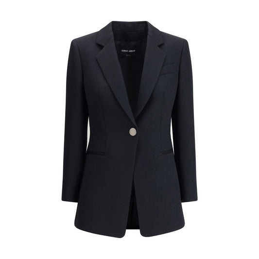 Black Polyester Blazer