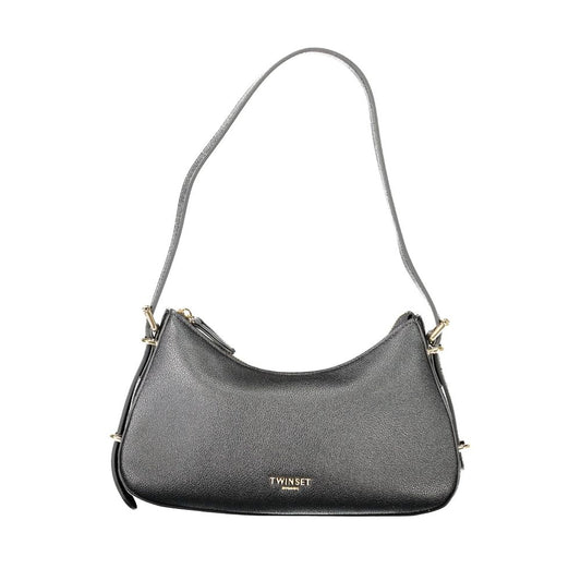 Black Polyethylene Women Handbag