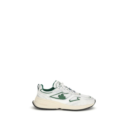 White Calf Leather Bos Taurus Athletic Sneakers