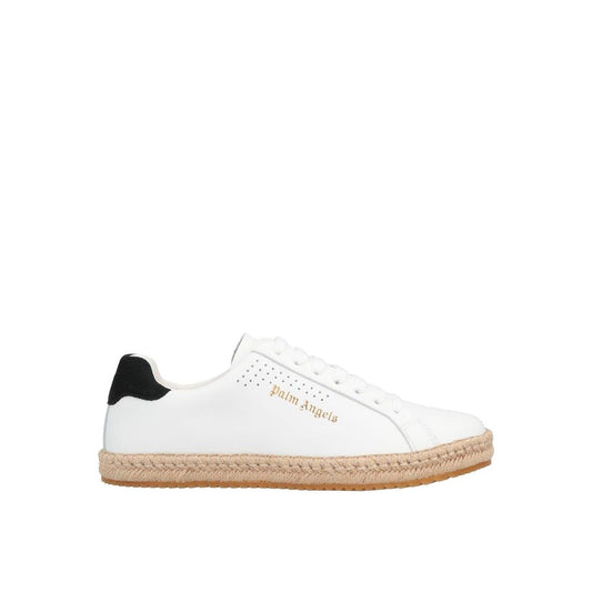 White Calfskin Low Top Sneakers