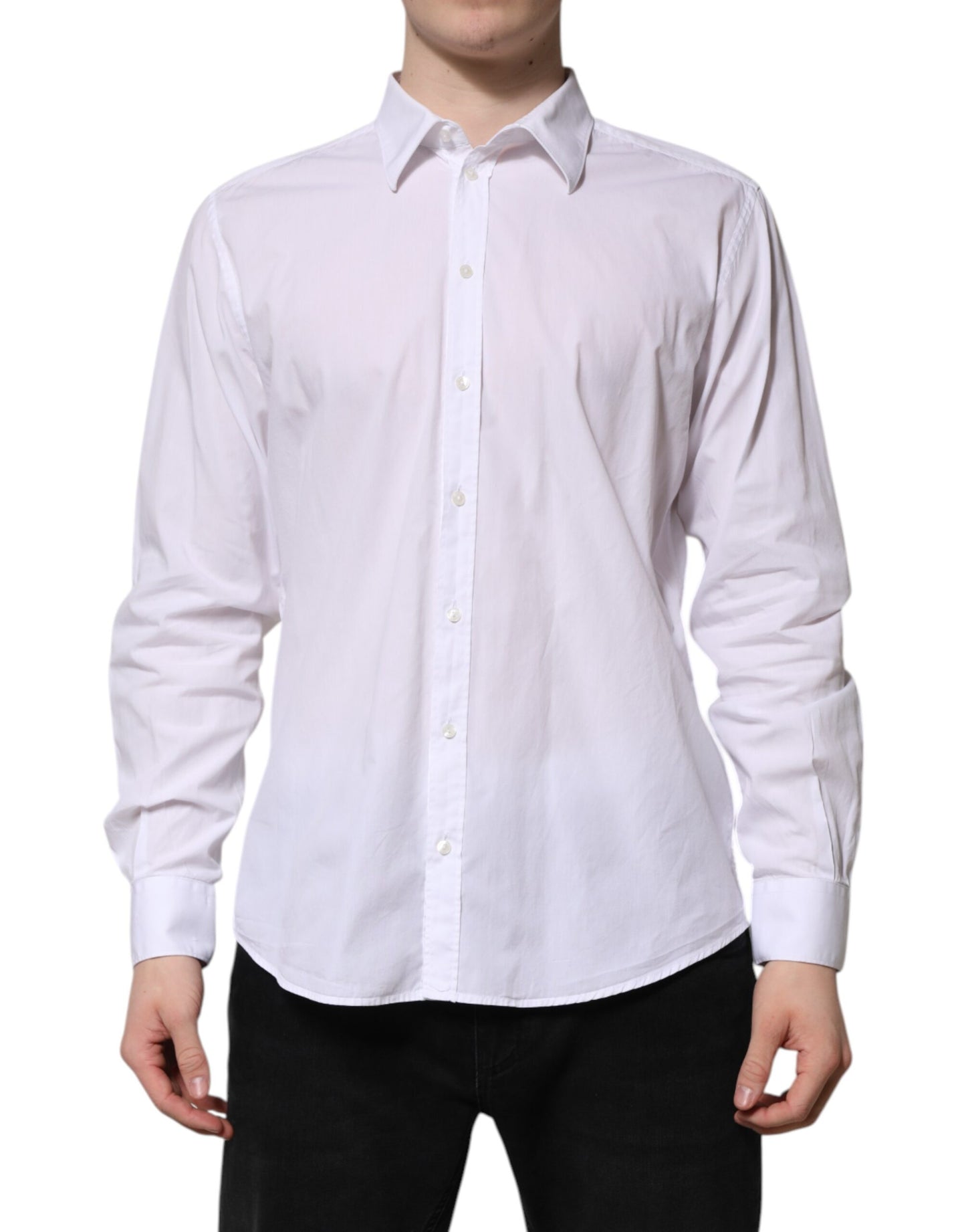 White Cotton STAFF Long Sleeves Forma Shirt