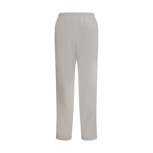 White Polyester Joggers (Workout Pants)
