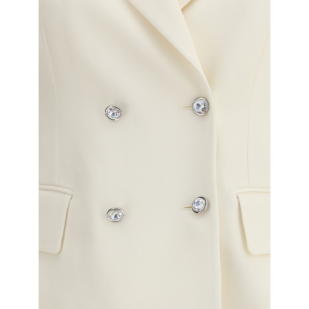 Cream Fleece Wool Blazer