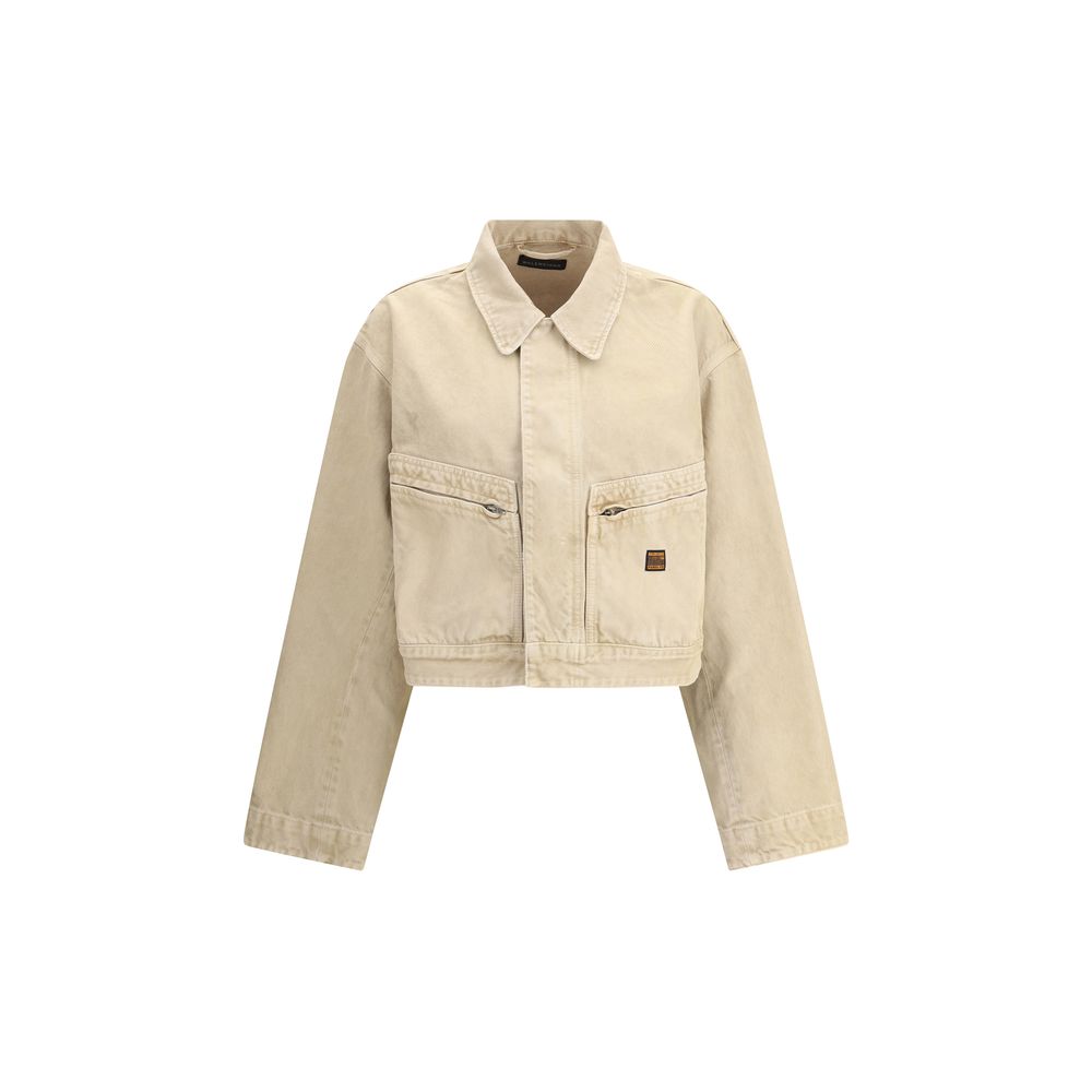 Beige Cotton Denim Jacket