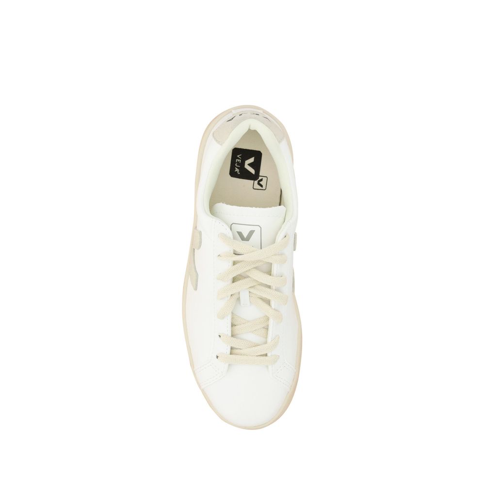White Rubber Low Top Sneakers