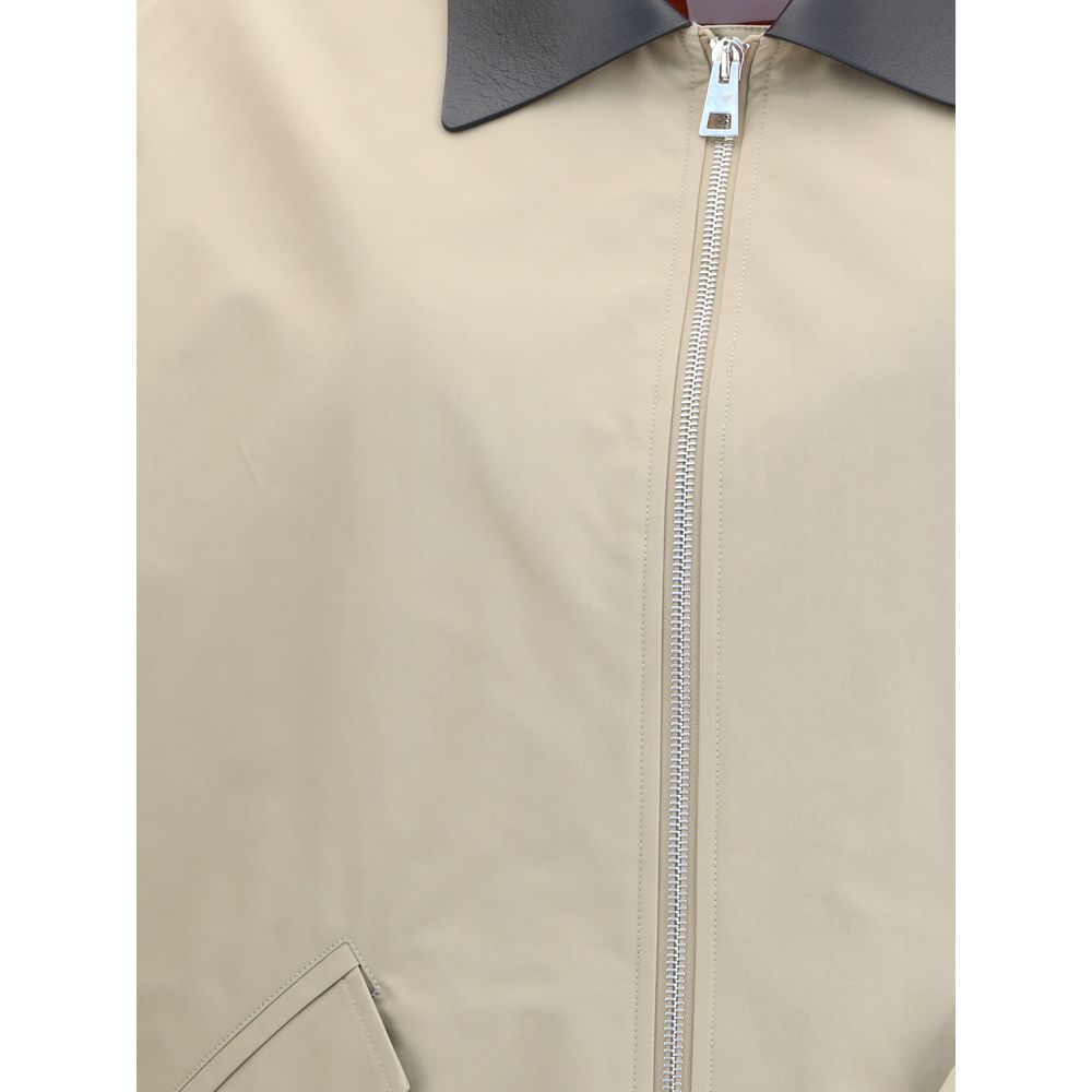 Beige Cotton Jackets And Coat