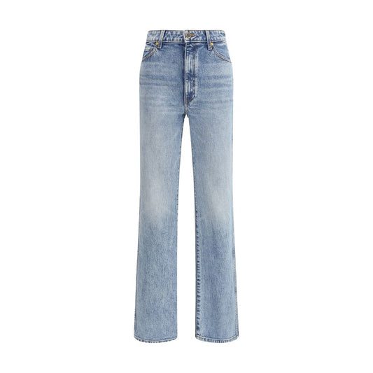 Light Blue Cotton High-Waisted Jean