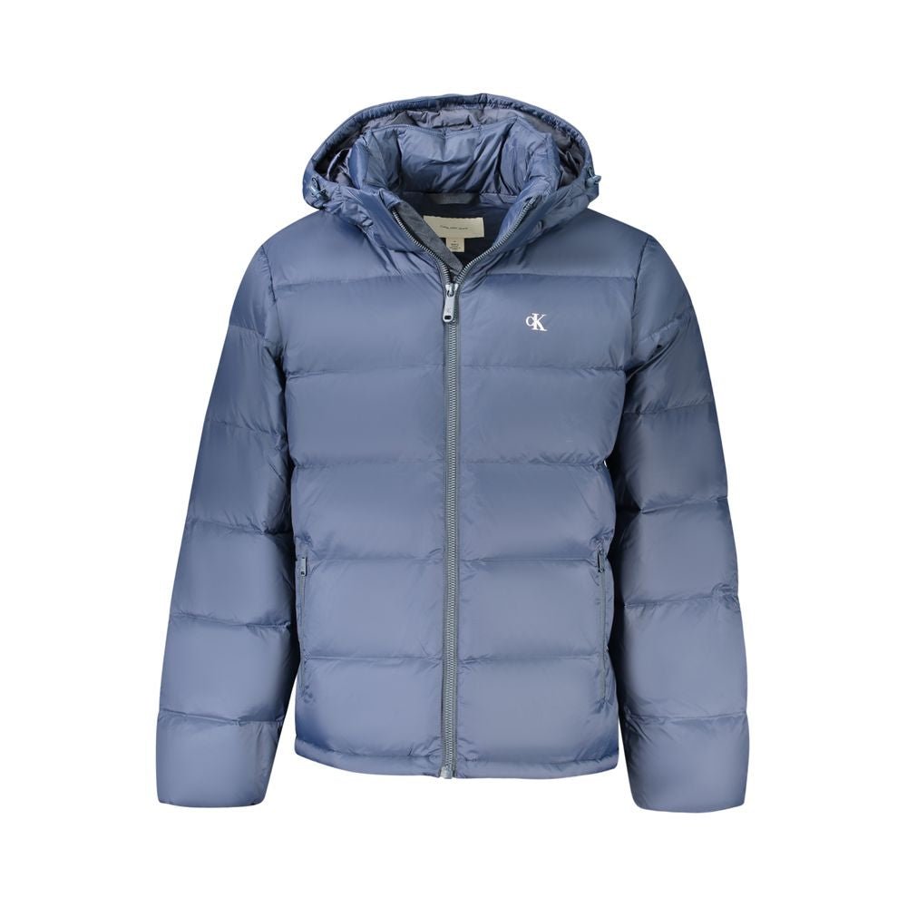 Blue Polyamide Men Jacket