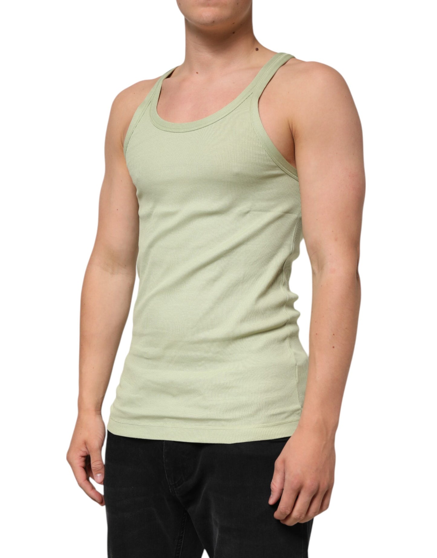 Light Green Tank Sleeveless Men Men T-shirt