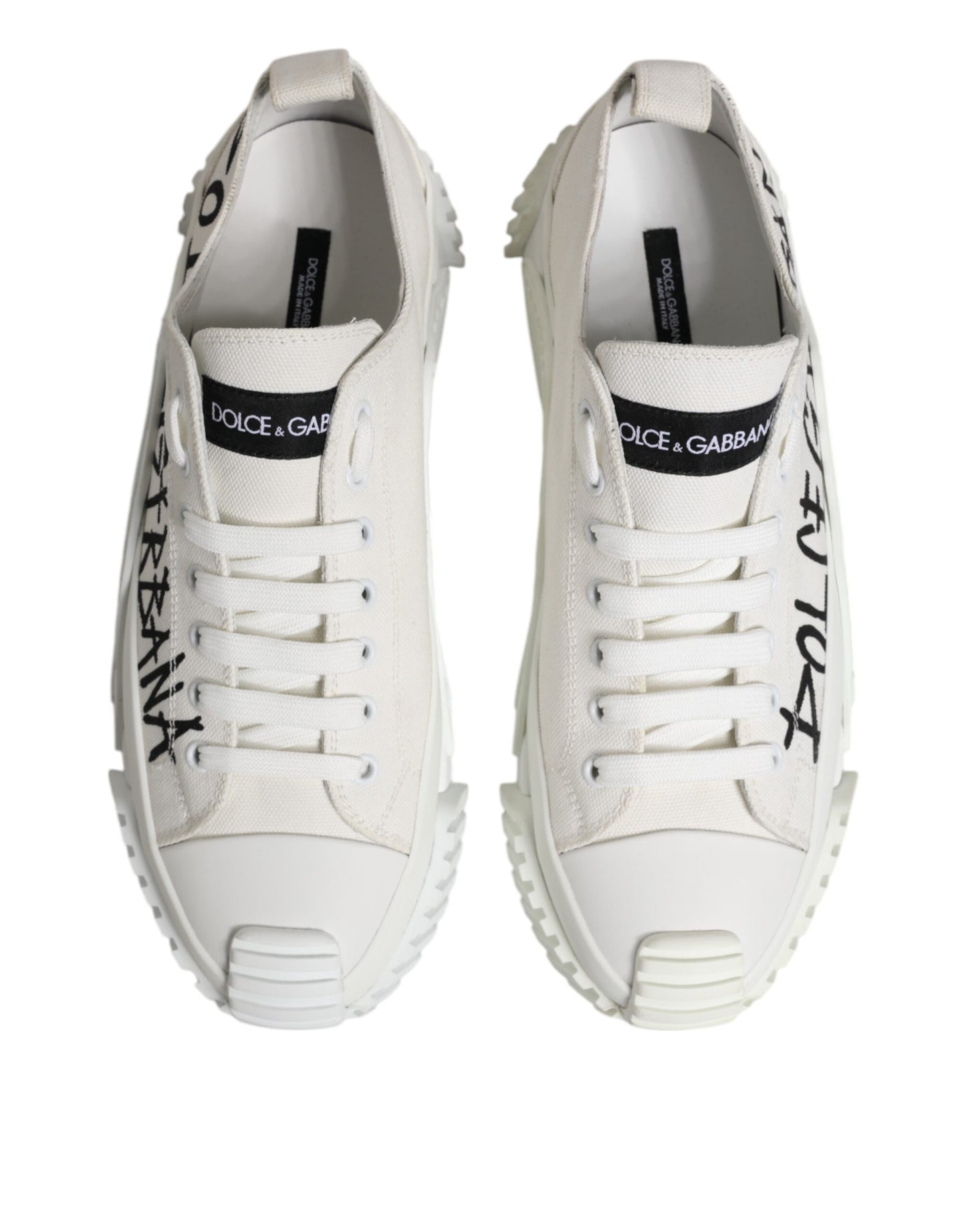 White Logo Graffiti Low Top Sneakers Shoes