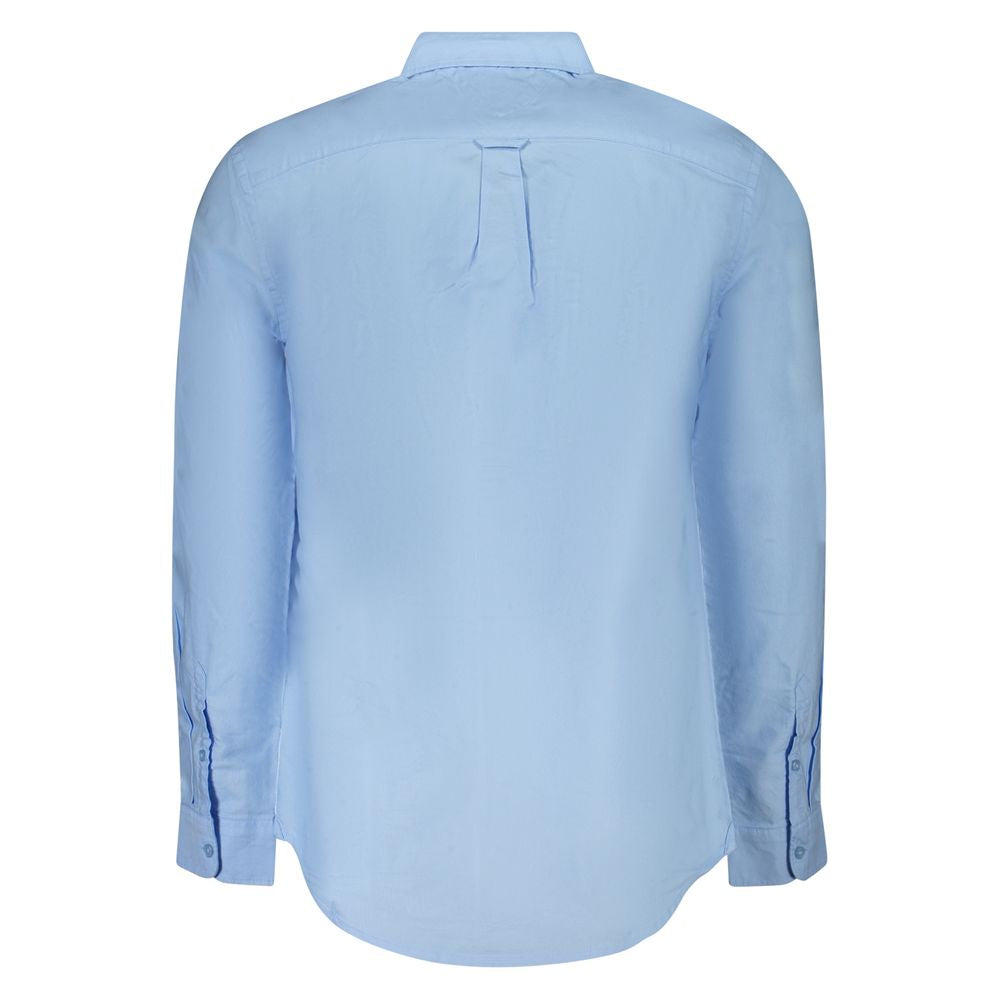 Blue Cotton Men Shirt