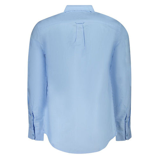 Blue Cotton Men Shirt