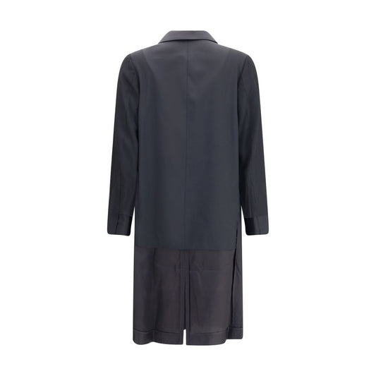 Black Polyester Coat