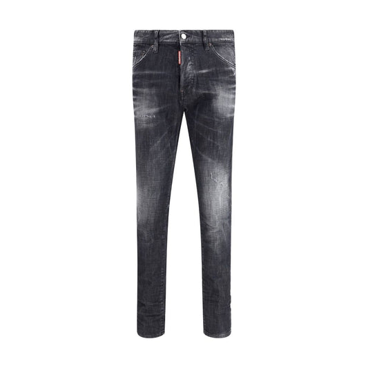 Black Cotton Slim Fit Jeans