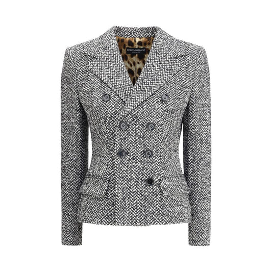 Gray Fleece Wool Blazer