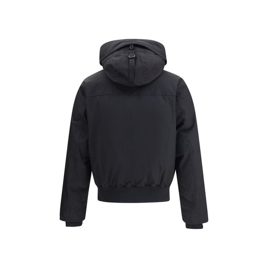 Black Polyester Bomber