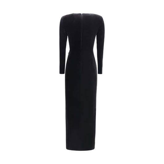 Black Polyester Cocktail Dress