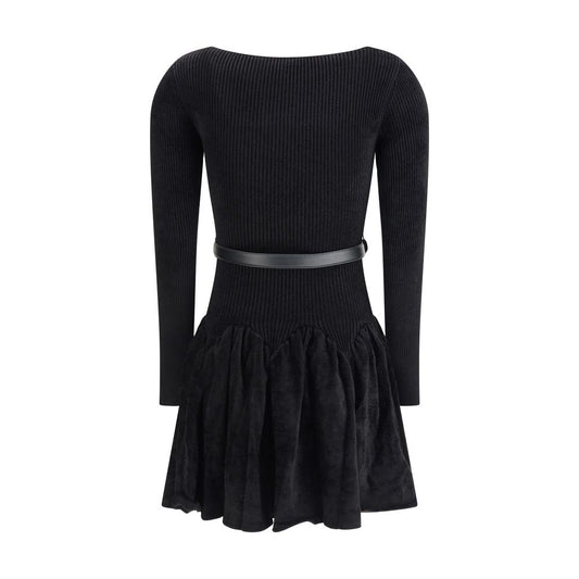 Black Viscose Casual Dress