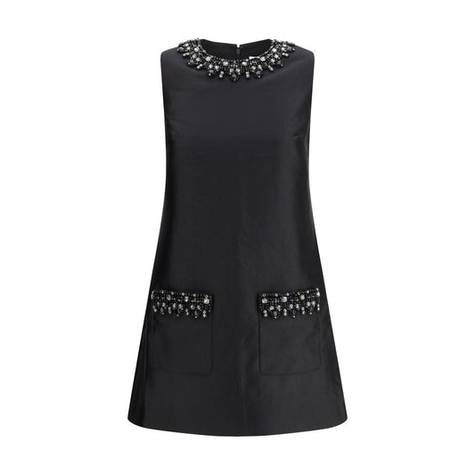 Black Polyester Casual Dress